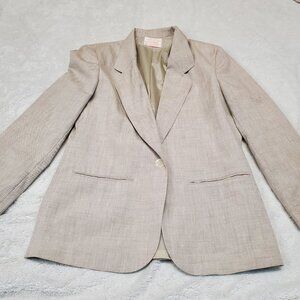 Vintage Pendleton Country Sophisticates Cream Silk Jacket Blazer 12 Classic Work